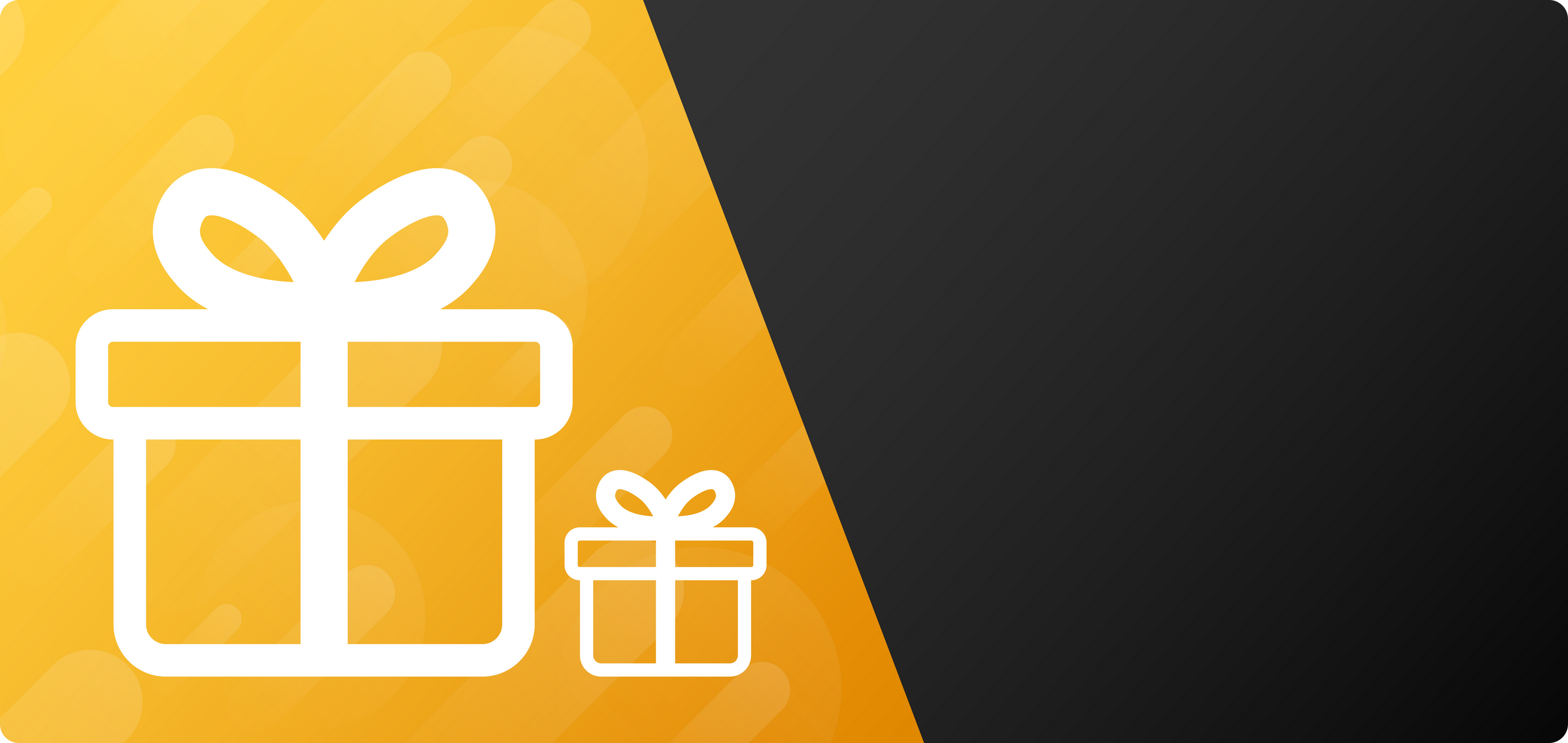 Elegant gift icons on gradient background